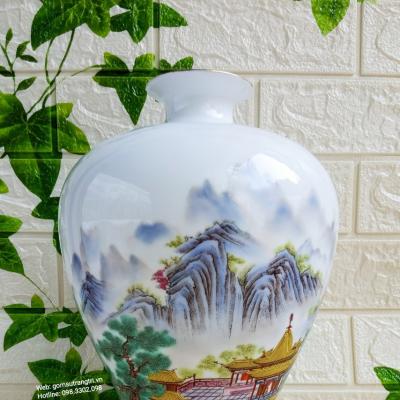 Mai bình họa tiết Sơn Thủy